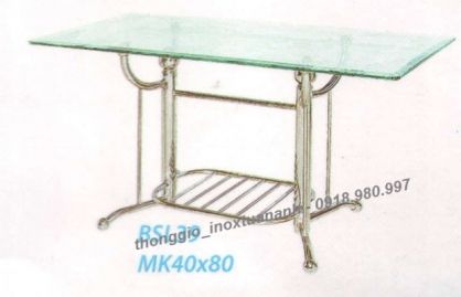 Bàn salon inox mặt kính TA - CBL39