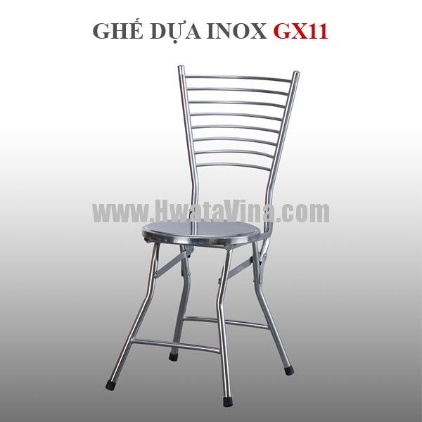 Ghế dựa inox xếp mặt inox 360 GX16