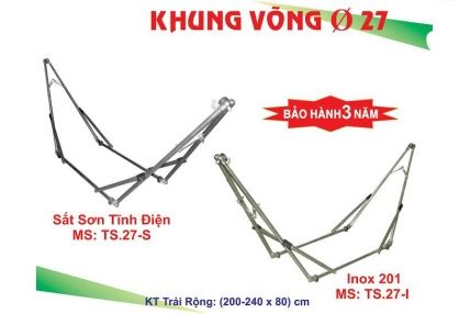 Khung võng xếp Chấn Thái Sơn sắt sơn tỉnh điện TS.27-S