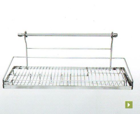 Kệ inox 304 - 1 tầng thanh treo lùa KTT.003 32x70