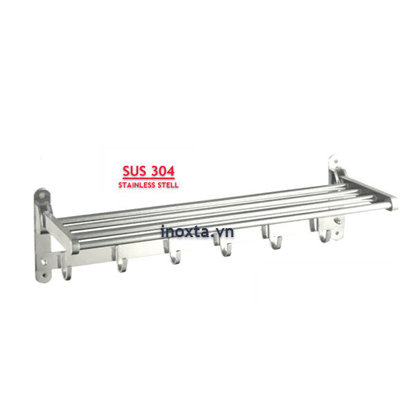 Kệ máng khăn xếp - giá treo khăn gấp inox 304 MKT11