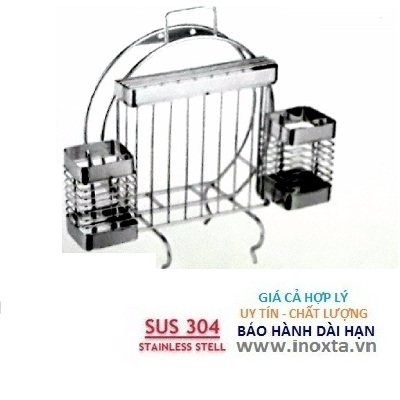 Kệ đa năng inox 304, kệ dao thớt ống đũa inox 304 KDN304