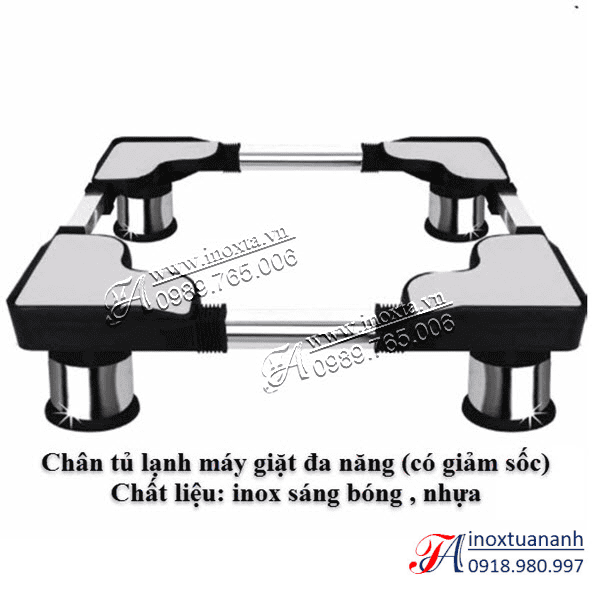 Chân máy giặt - tủ lạnh inox cao cấp đa năng lắp ráp (