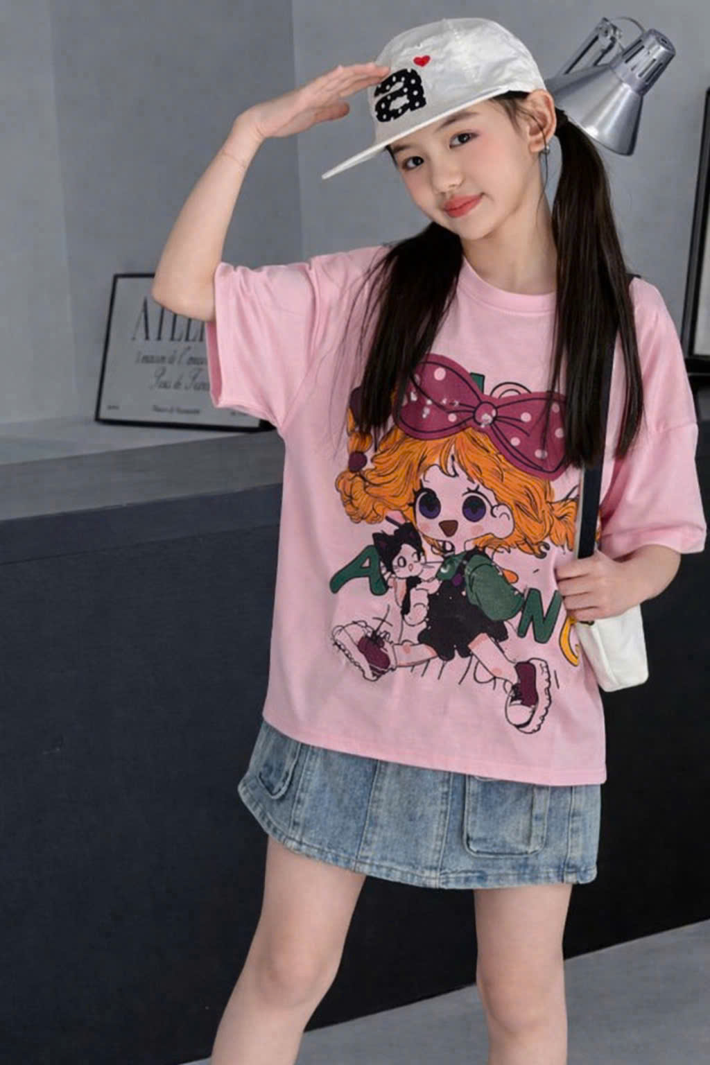 26686 phông hồng gái mèo