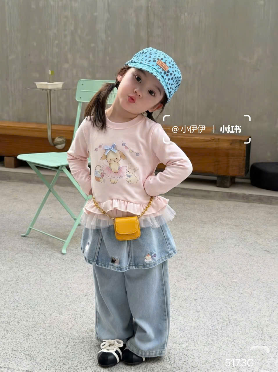 5173 áo hồng cún nơ
