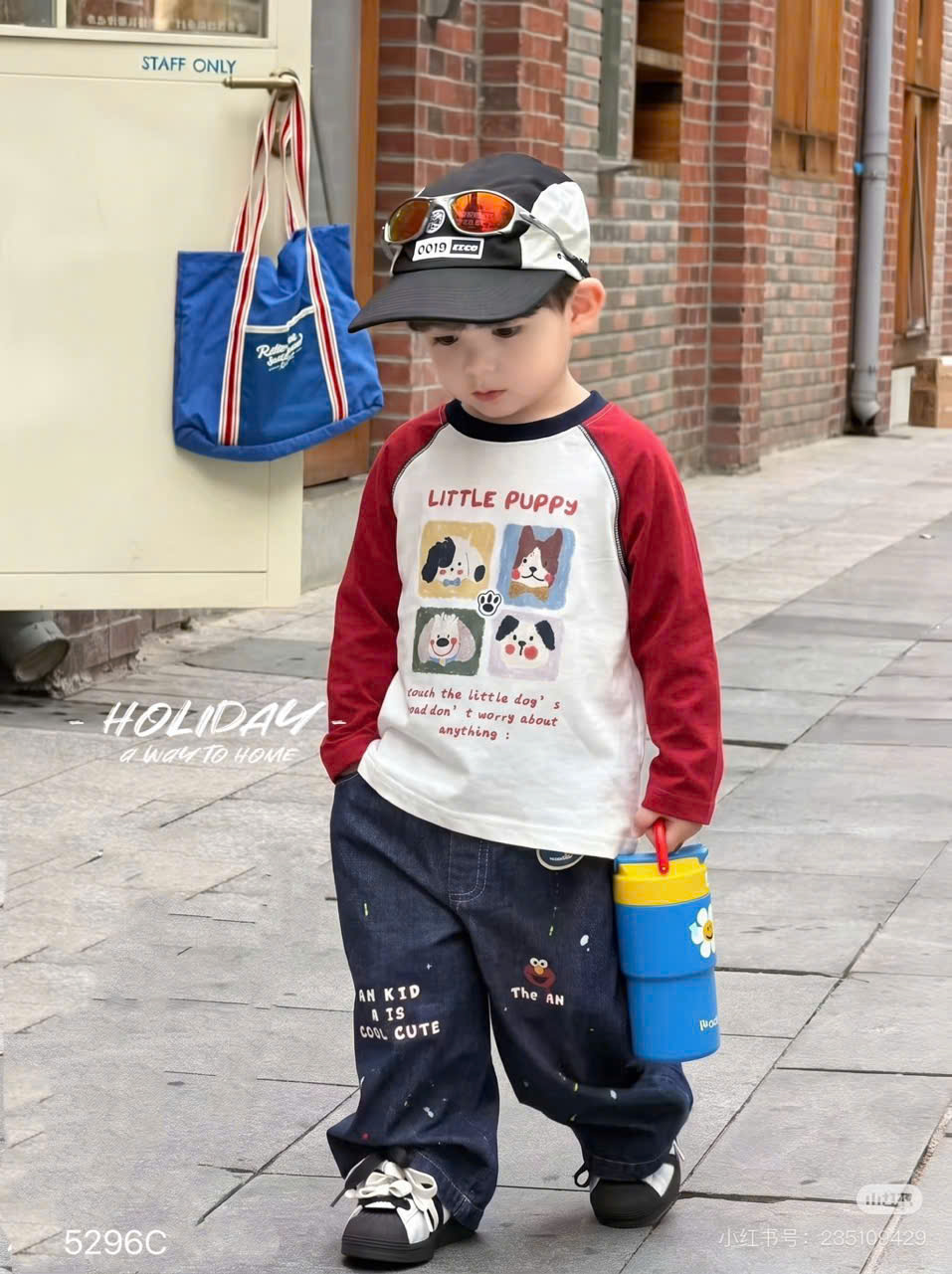 5296 áo tay đỏ cún