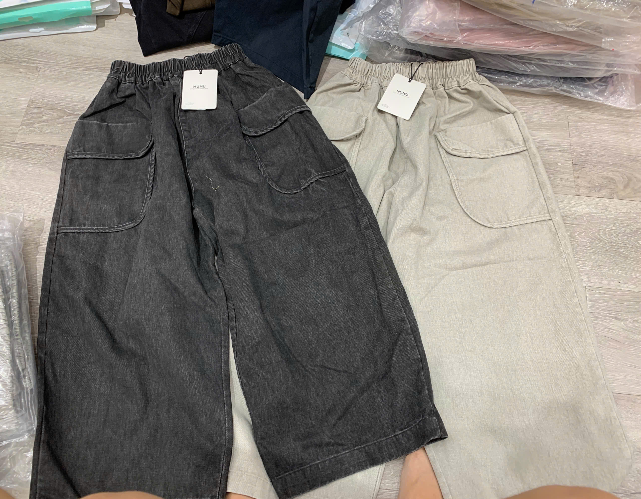 8260 quần thô túi gập