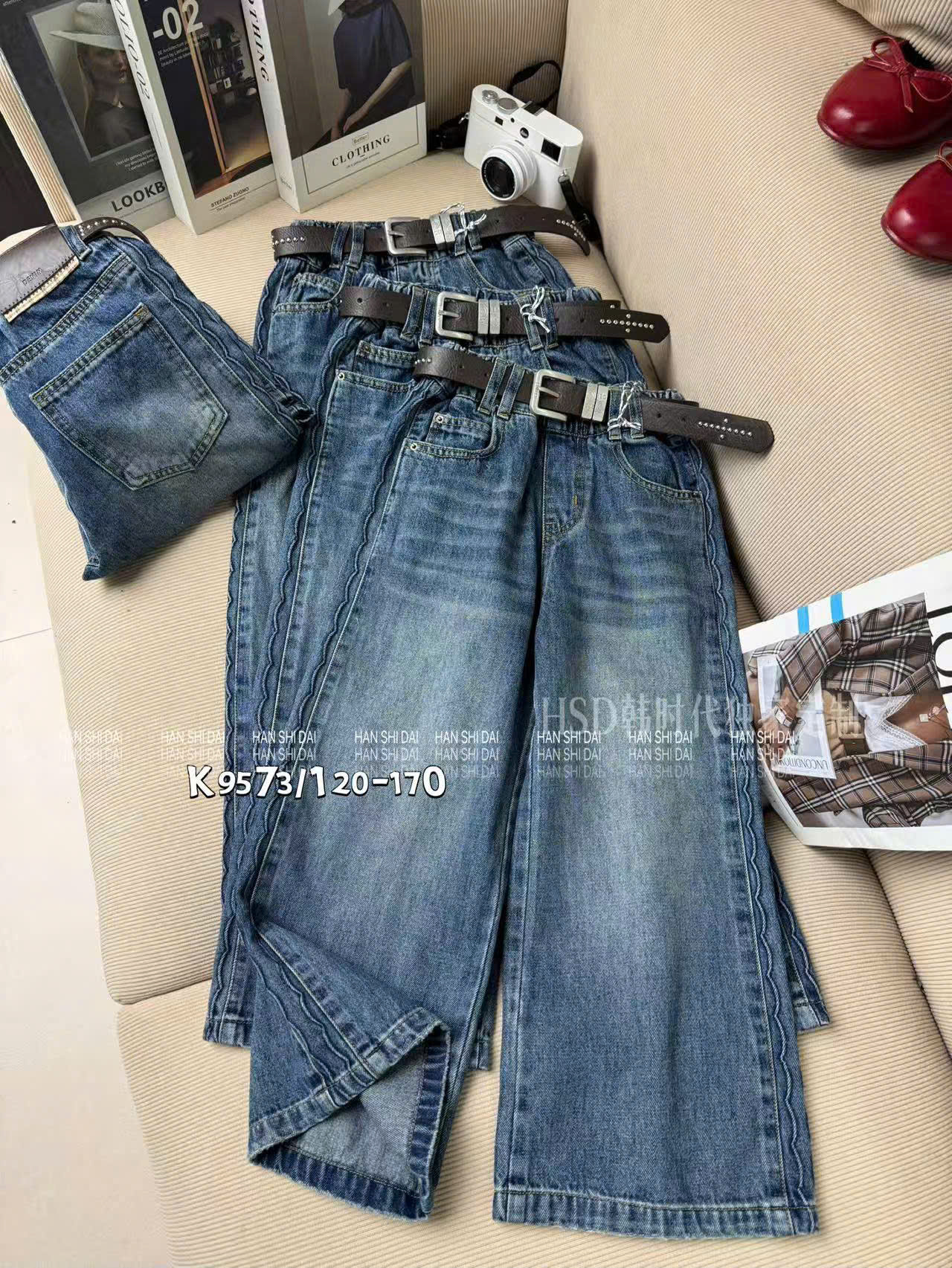 9573 quần bò viền sườn