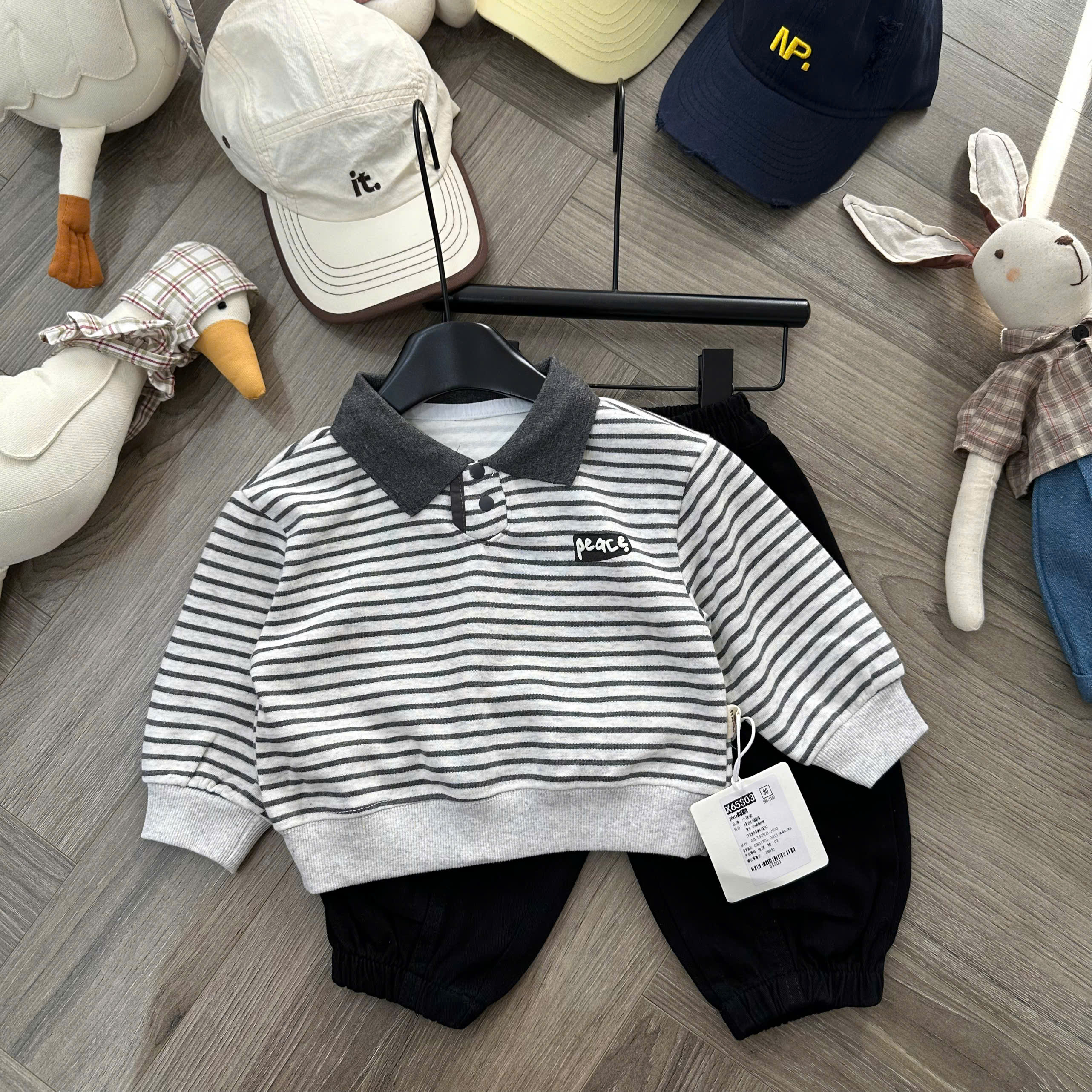 Áo kẻ polo X65S03