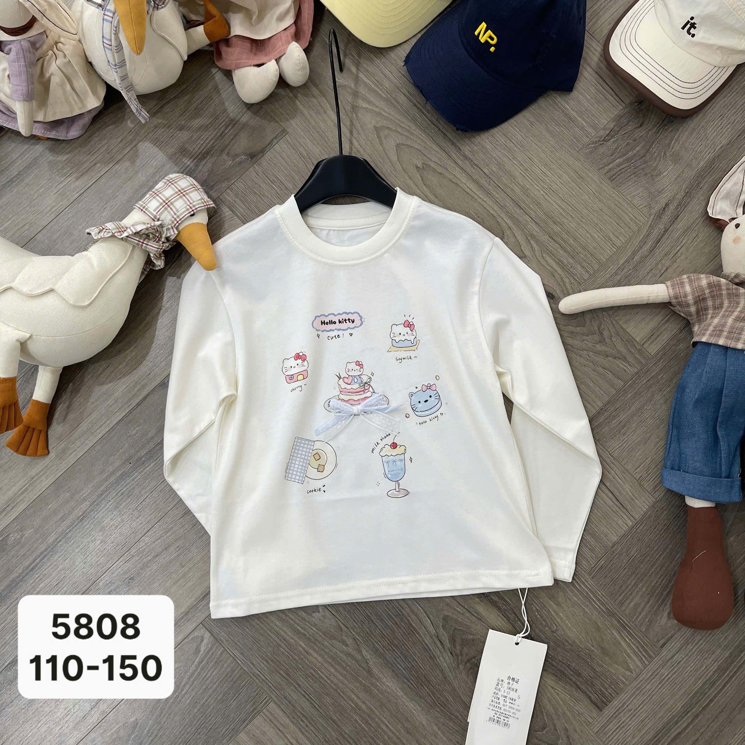 Áo mèo trắng 5808