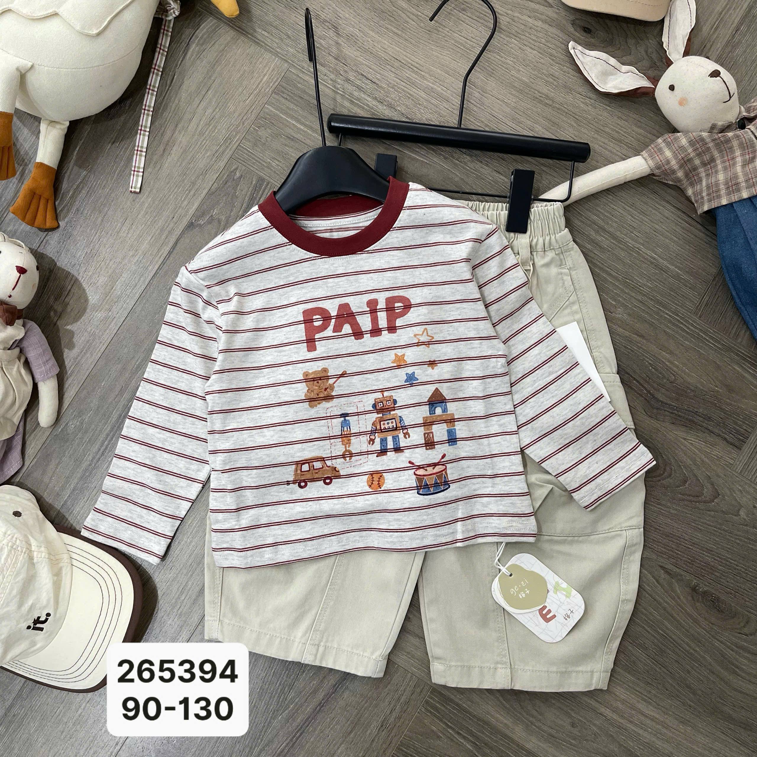 Áo paip kẻ đỏ 265394