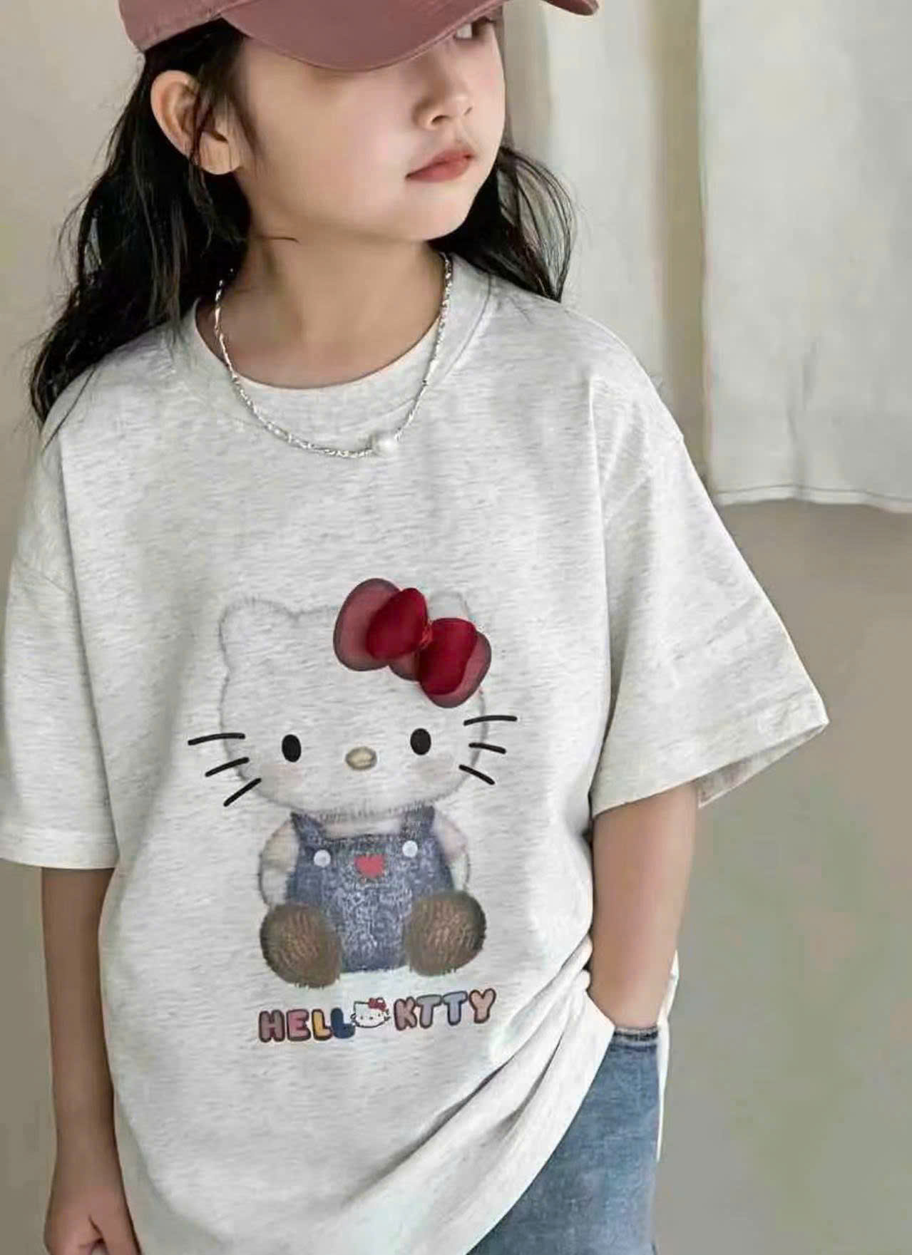 Áo phông hello kitty nơ