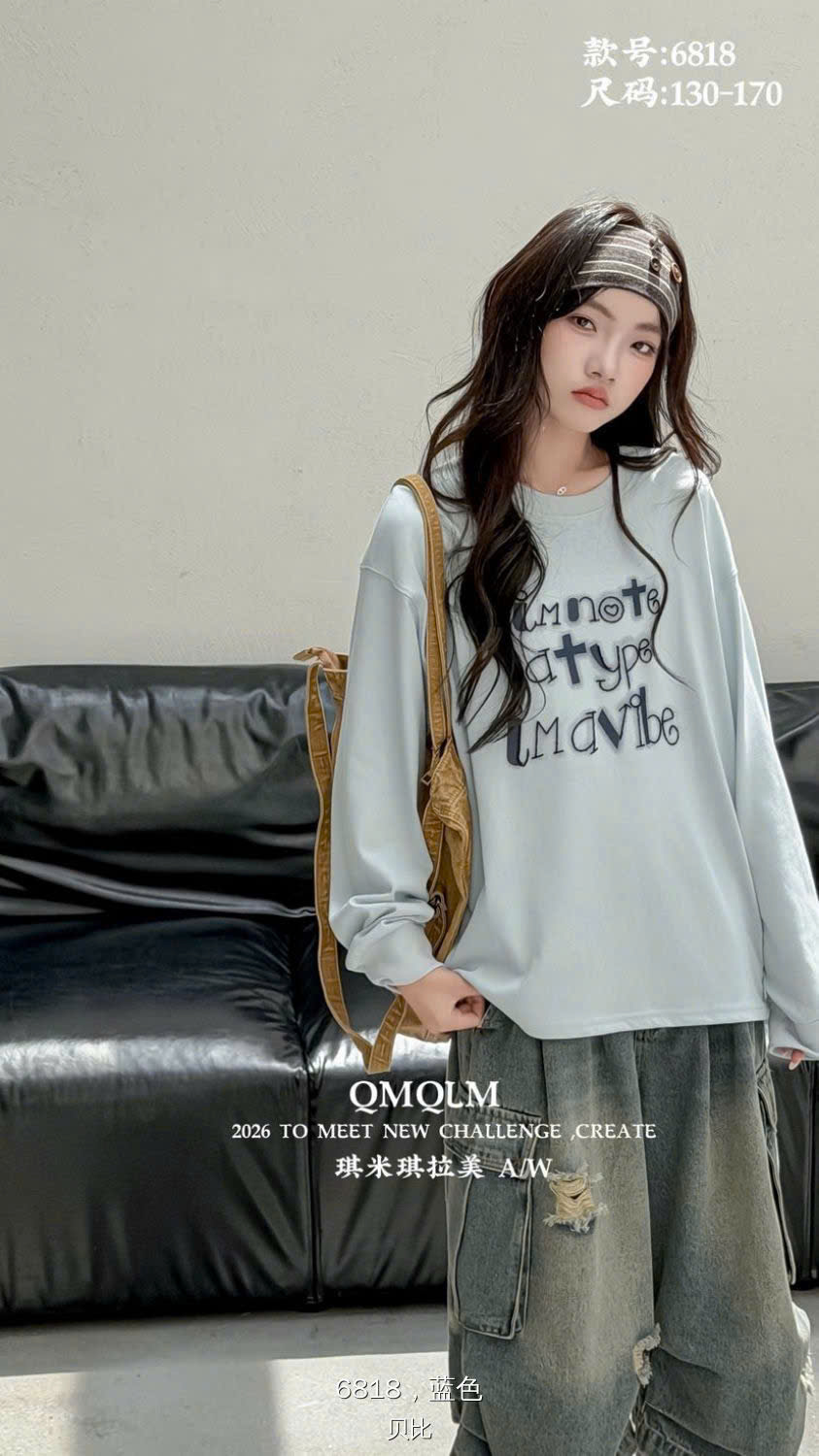 Áo thêu imnote chữ gái đại 6818