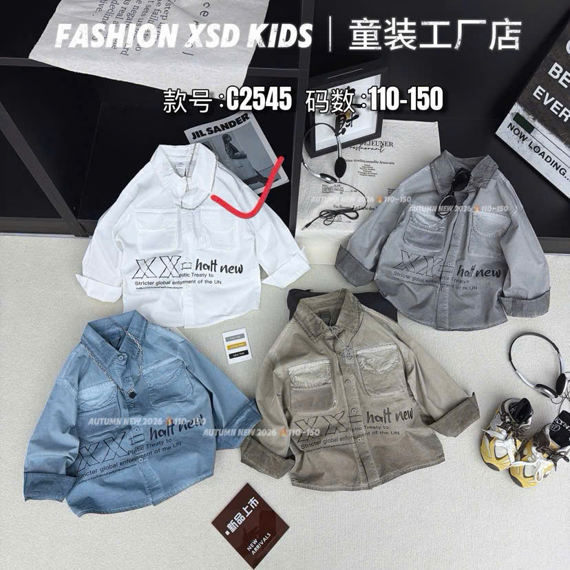 C2545 áo sơmi trắng XX