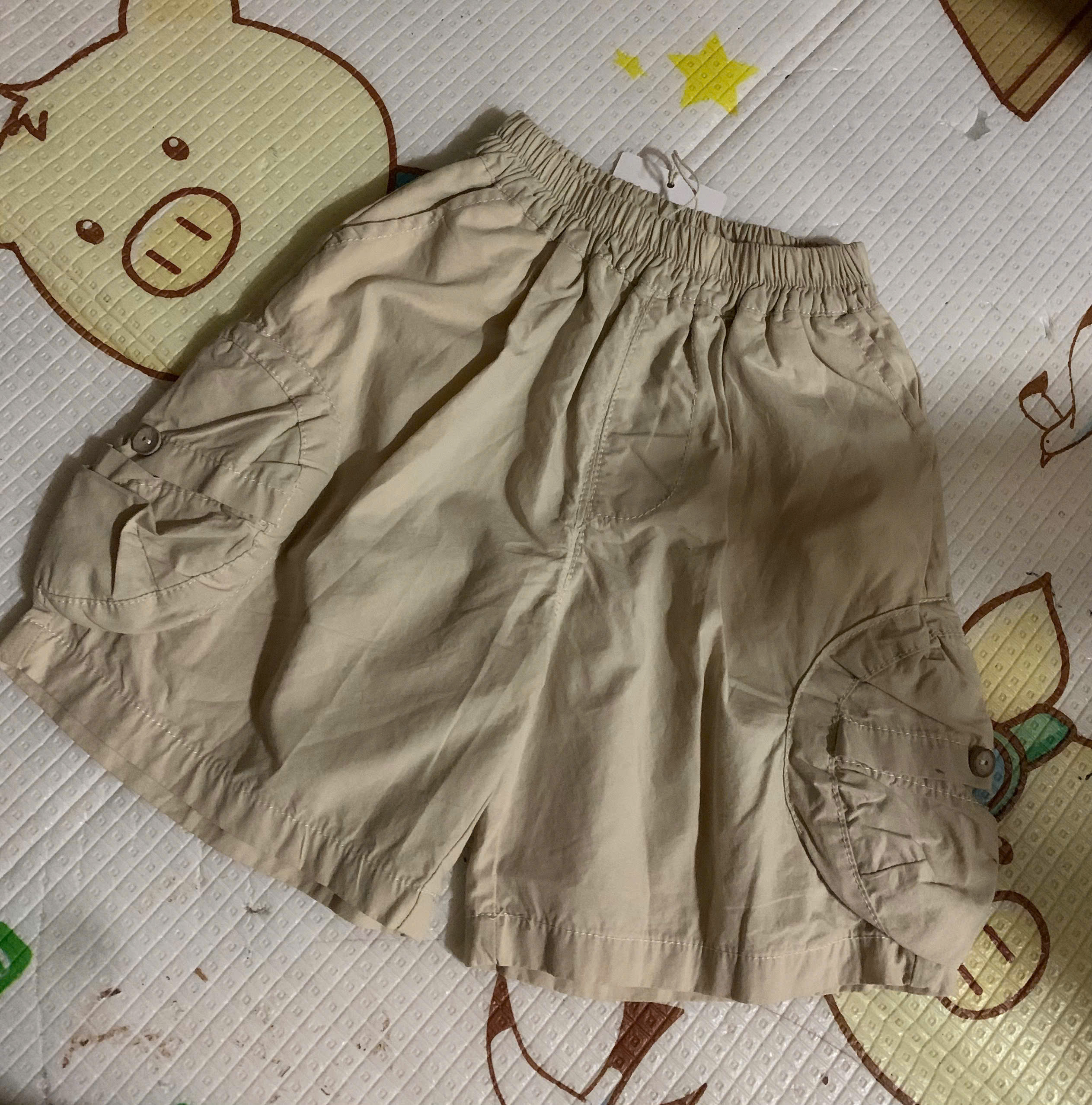 F533 quần thô be túi