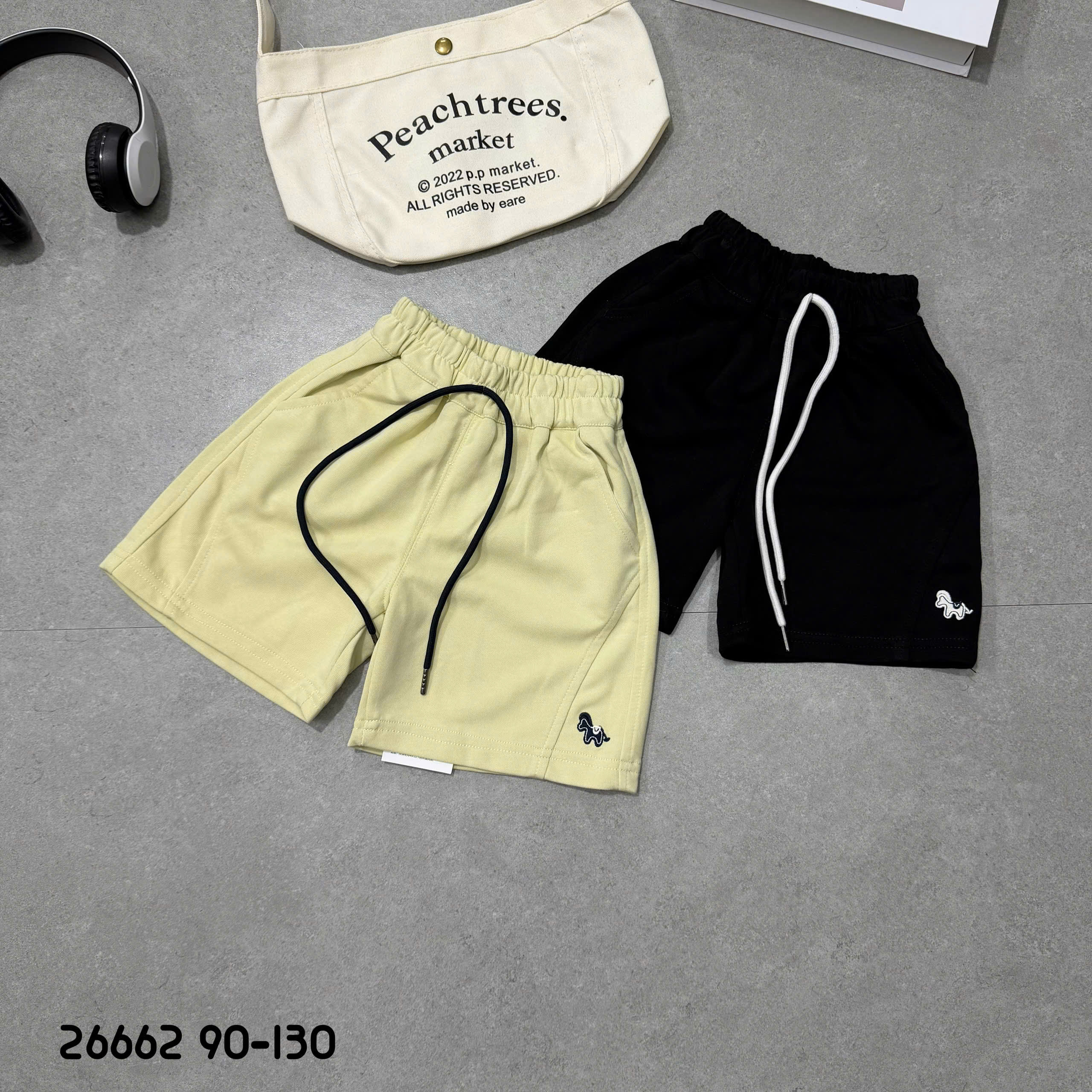 H2662 quần đen cotton ngựa
