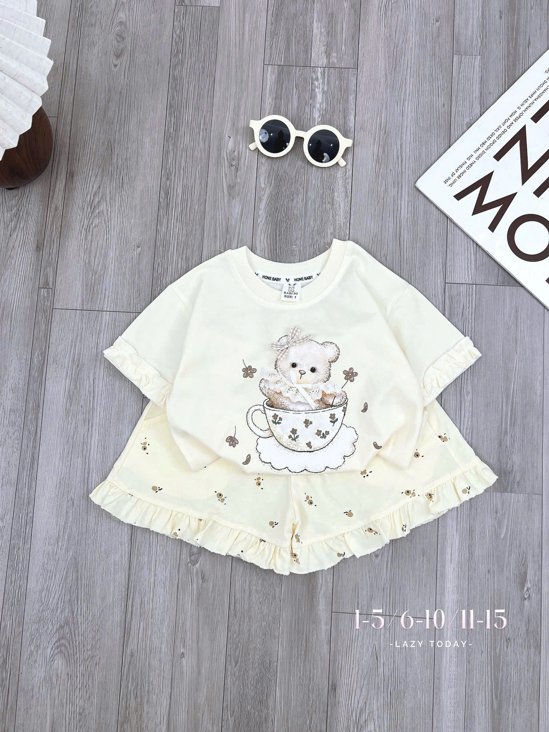Set bộ gấu cốc hồng