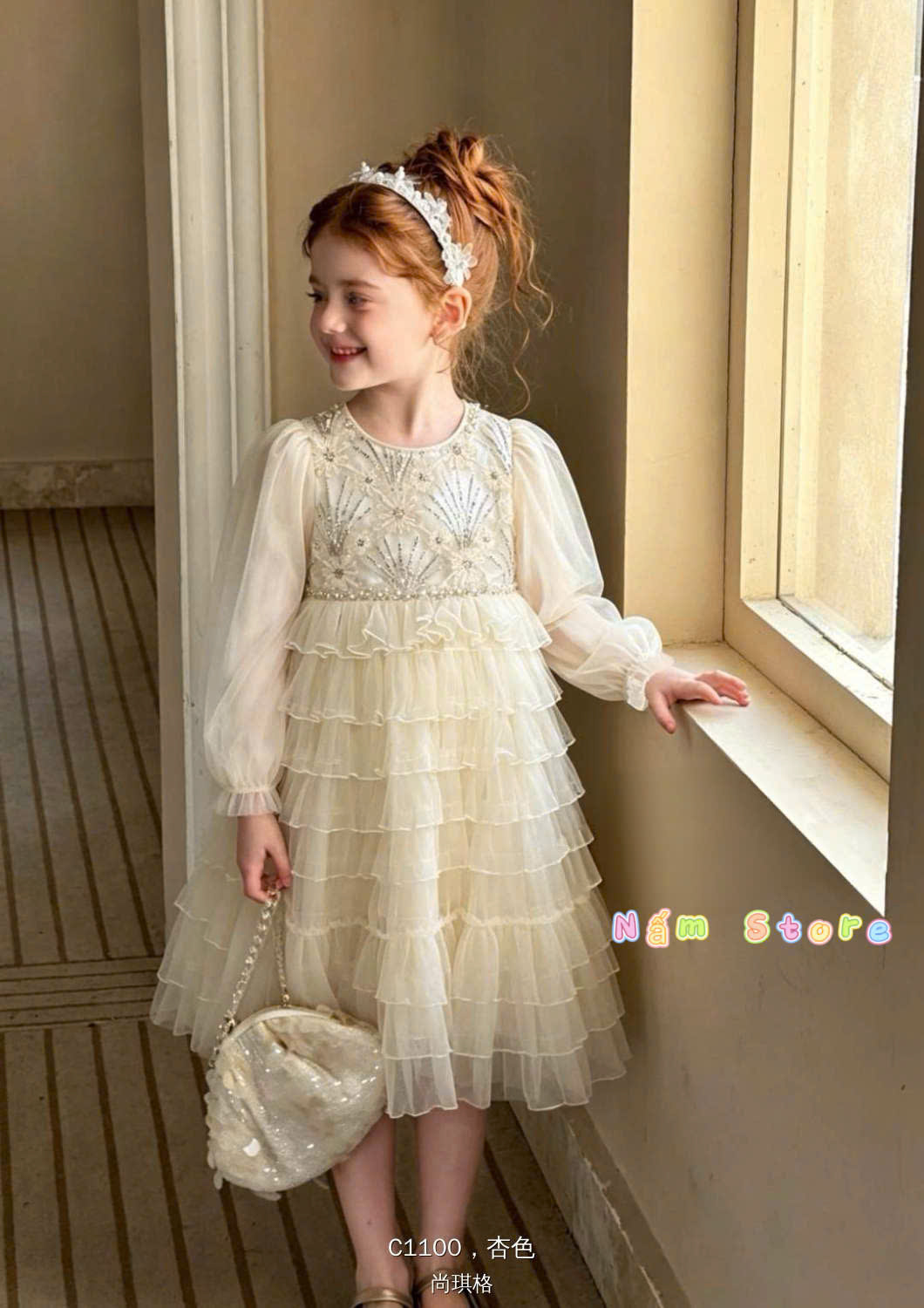 Váy ren công chúa nhiều tầng C1100