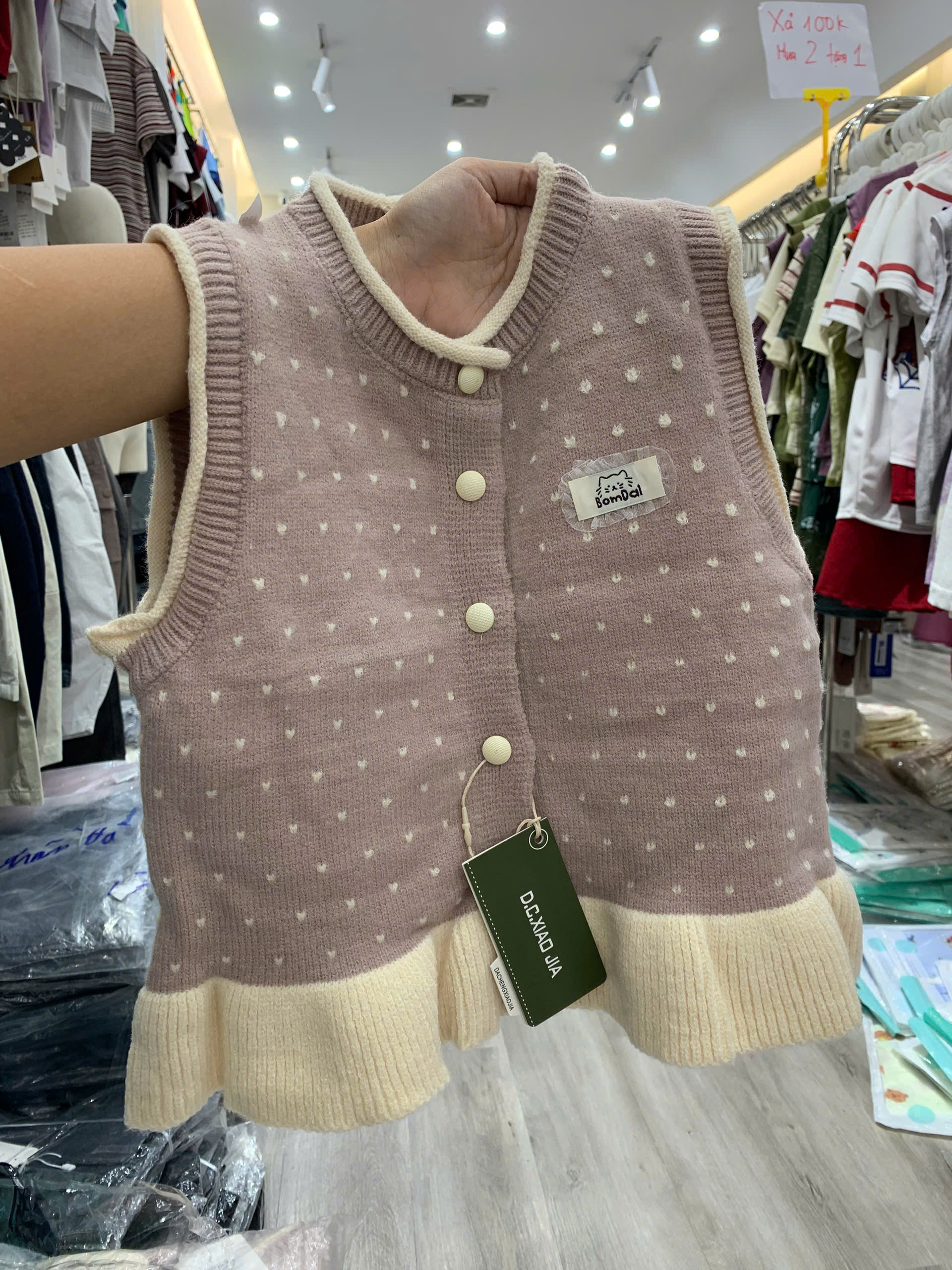 Y2638 gile len chấm bi
