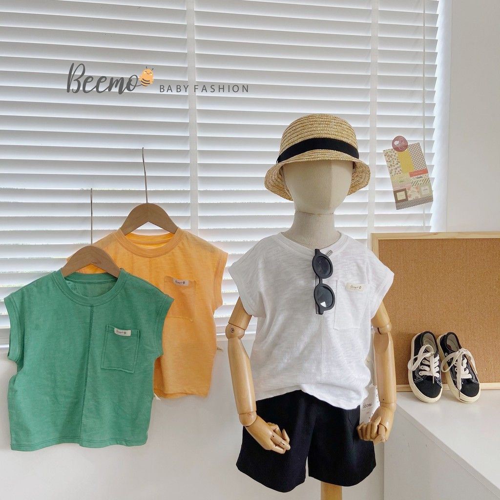 Áo phông cotton ba lỗ bé trai Beemo - 21A020