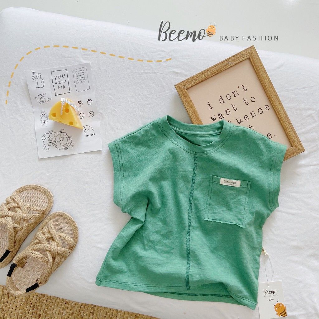 Áo phông cotton ba lỗ bé trai Beemo - 21A020