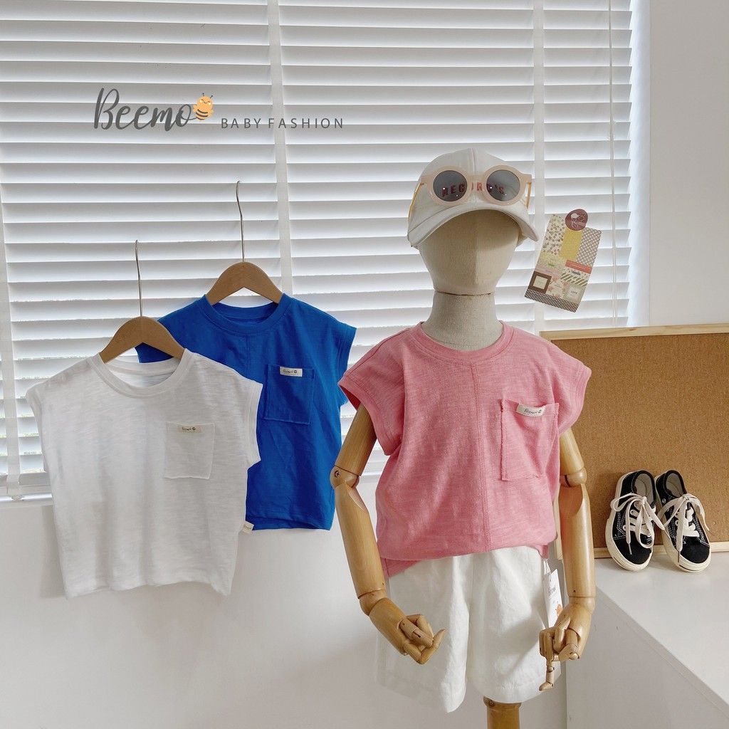 Áo phông cotton ba lỗ bé trai Beemo - 21A020