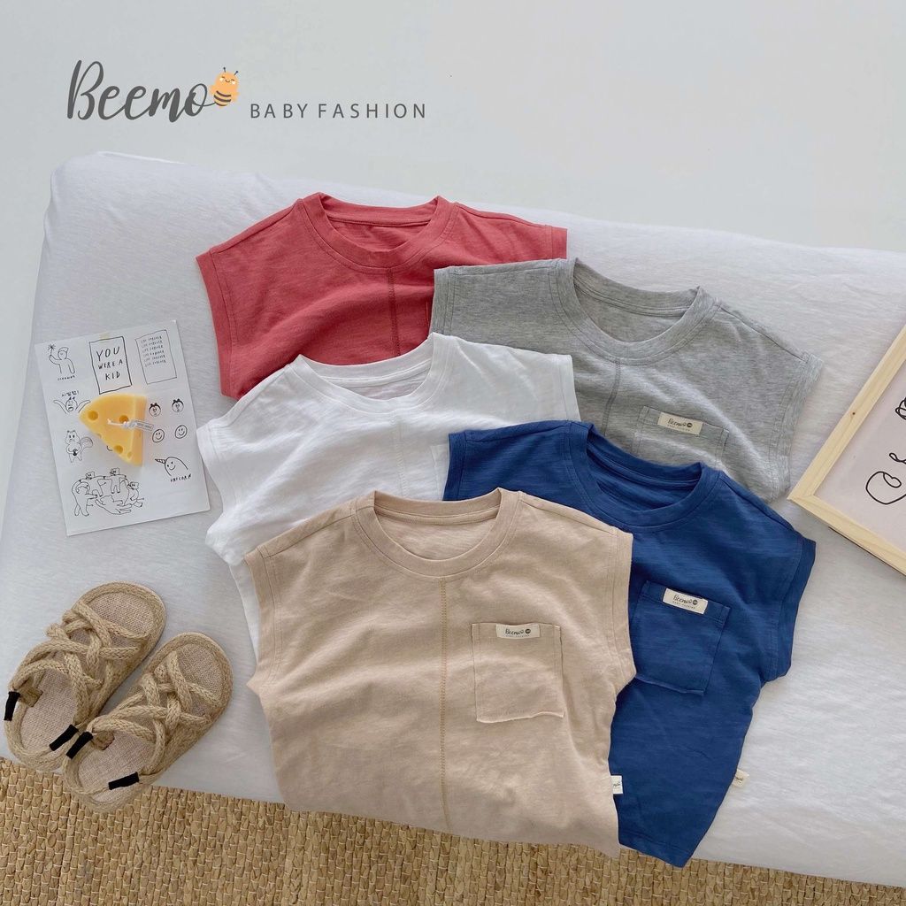 Áo phông cotton ba lỗ bé trai Beemo - 21A020