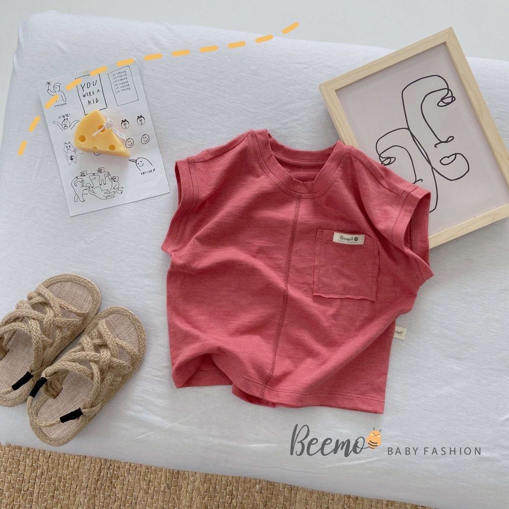 Áo phông cotton ba lỗ bé trai Beemo - 21A020