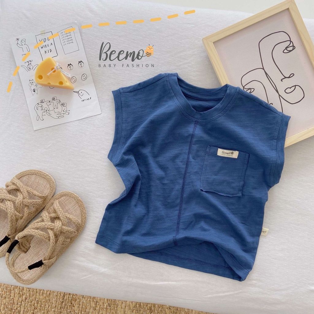Áo phông cotton ba lỗ bé trai Beemo - 21A020