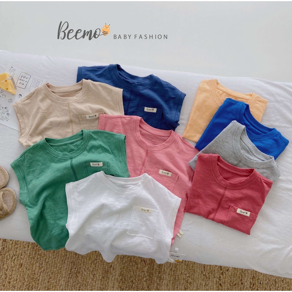 Áo phông cotton ba lỗ bé trai Beemo - 21A020