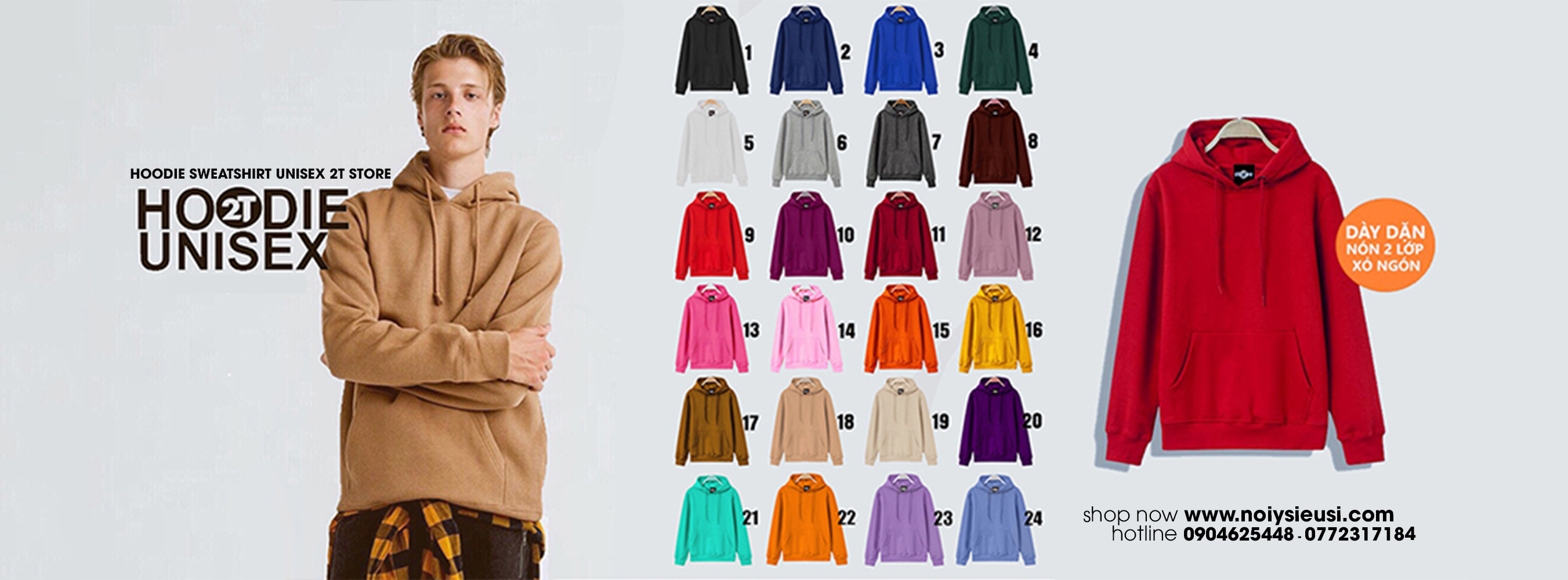 Áo Hoodie Unisex 2T Store Bst 24 Màu Sắc - Áo Khoác Nỉ Chui Đầu Nón 2 Lớp Dày Dặn Xỏ Ngón Siêu Đẹp Chất Lượng Giá Tôt Nhất