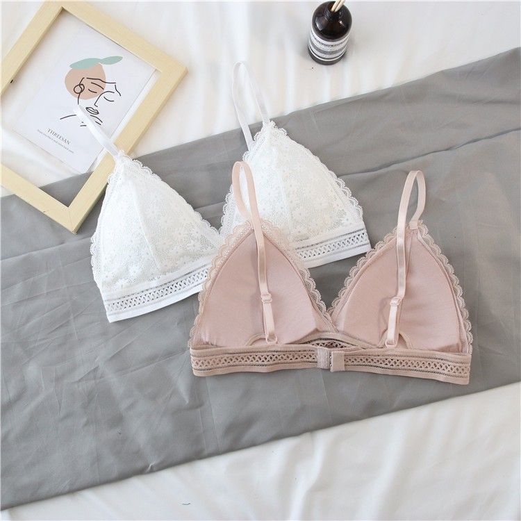 ÁO LÓT BRALETTE REN HOA NHÍ CÀI SAU 7338