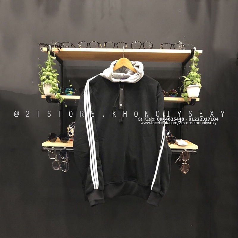 Áo Hoodie 3Line nón xám unisex 2T Store Bst 3 màu sắc - Áo khoác nỉ chui đầu 3 sọc nón may 2 lớp dày dặn đẹp chất lượng