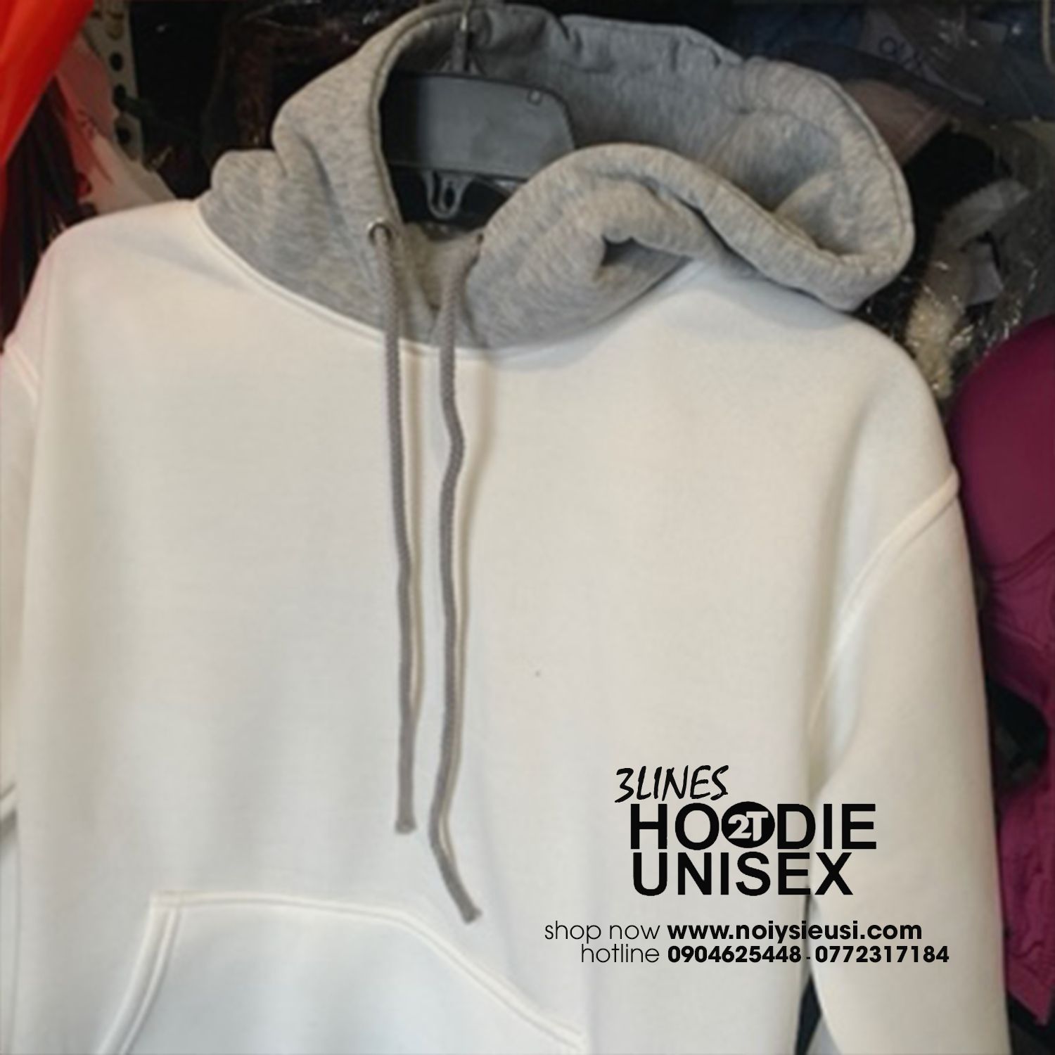 Áo Hoodie 3Line nón xám unisex 2T Store Bst 3 màu sắc - Áo khoác nỉ chui đầu 3 sọc nón may 2 lớp dày dặn đẹp chất lượng