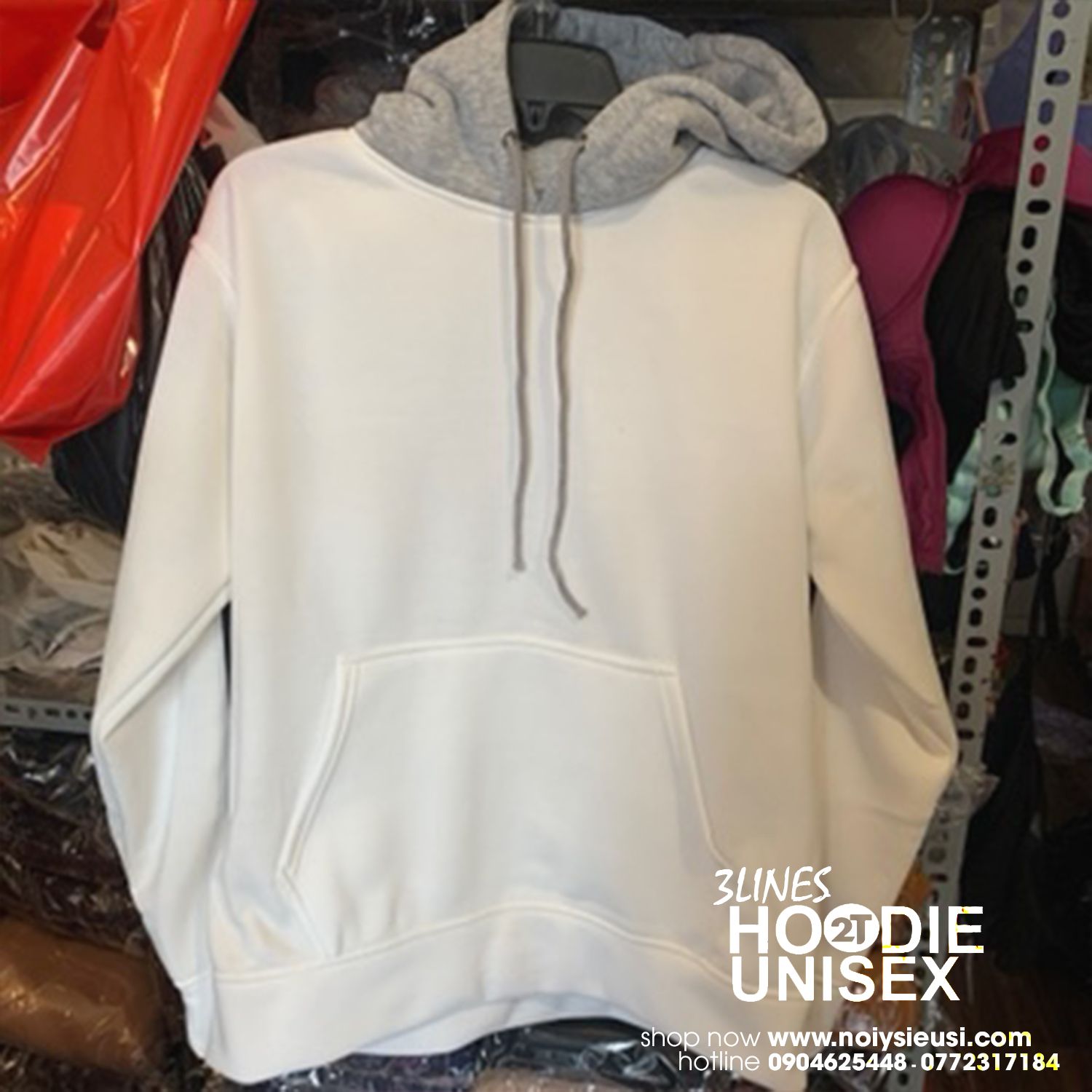 Áo Hoodie 3Line nón xám unisex 2T Store Bst 3 màu sắc - Áo khoác nỉ chui đầu 3 sọc nón may 2 lớp dày dặn đẹp chất lượng