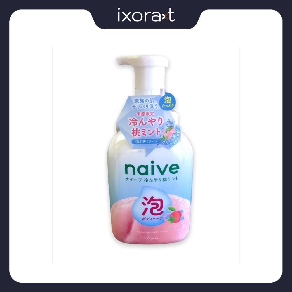 Sữa Tắm Naive Tạo Bọt Đào & Bạc Hà 500ml - Hàng Nội Địa Nhật