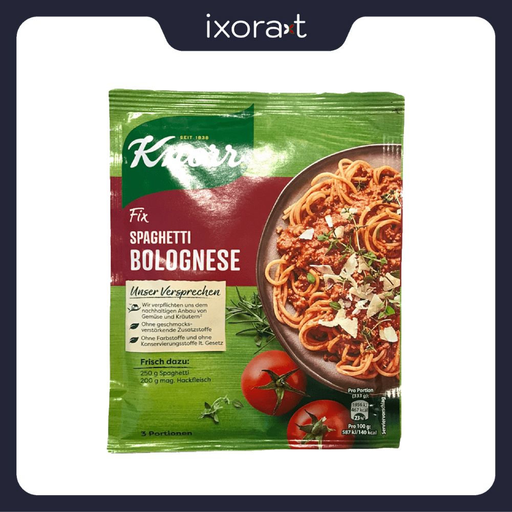 Knorr Các Loại Bột Nêm Công Thức (Spaghetti, Sốt Nấm) Hàng Đức 38g