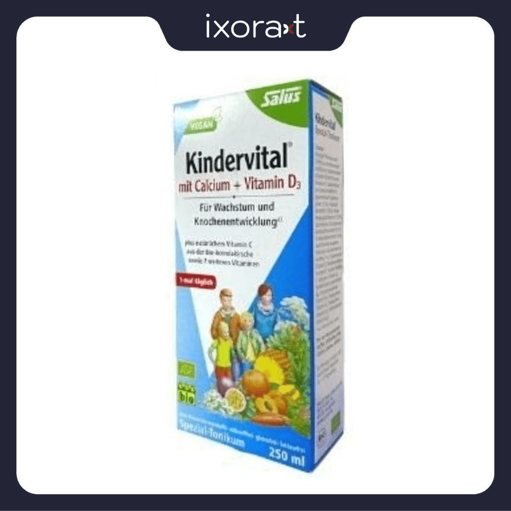 Siro Kindervital bổ sung Canxi và D3 cho bé từ 3 tuổi