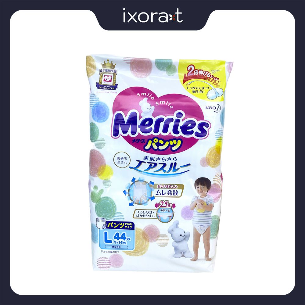 Tã Quần Merries Size L (9~14Kg) 44 Miếng