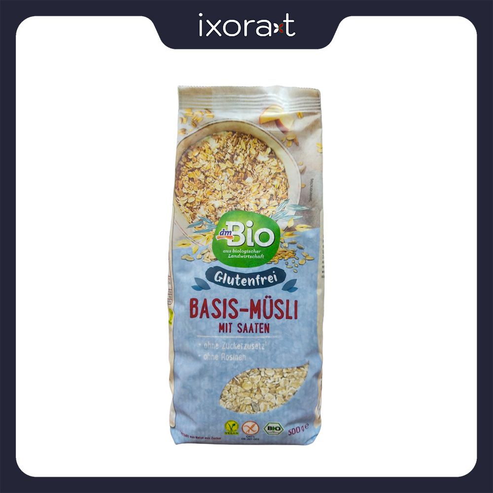 YẾN MẠCH NGUYÊN HẠT BASIS MUSLI MIT SAATEN 500G