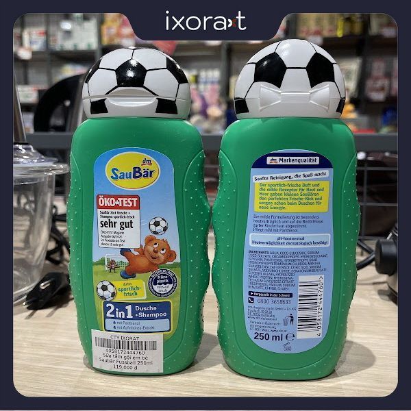 Sữa tắm gội em bé Saubär Fussball 250ml