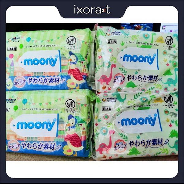 Khăn Ướt Moony 80 Miếng Xanh Lá (Gói Lẻ)