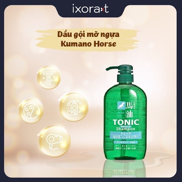 Dầu Gội Mỡ Ngựa Kumano Horse Oil Tonic Rinse In 600ml