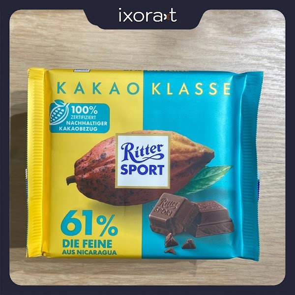 Chocolate đen 61% Cacao Ritter Sport 100g - Hàng Đức