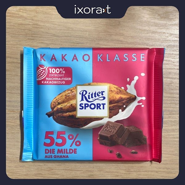 Chocolate đen 55% Cacao Ritter Sport 100g - Hàng Đức