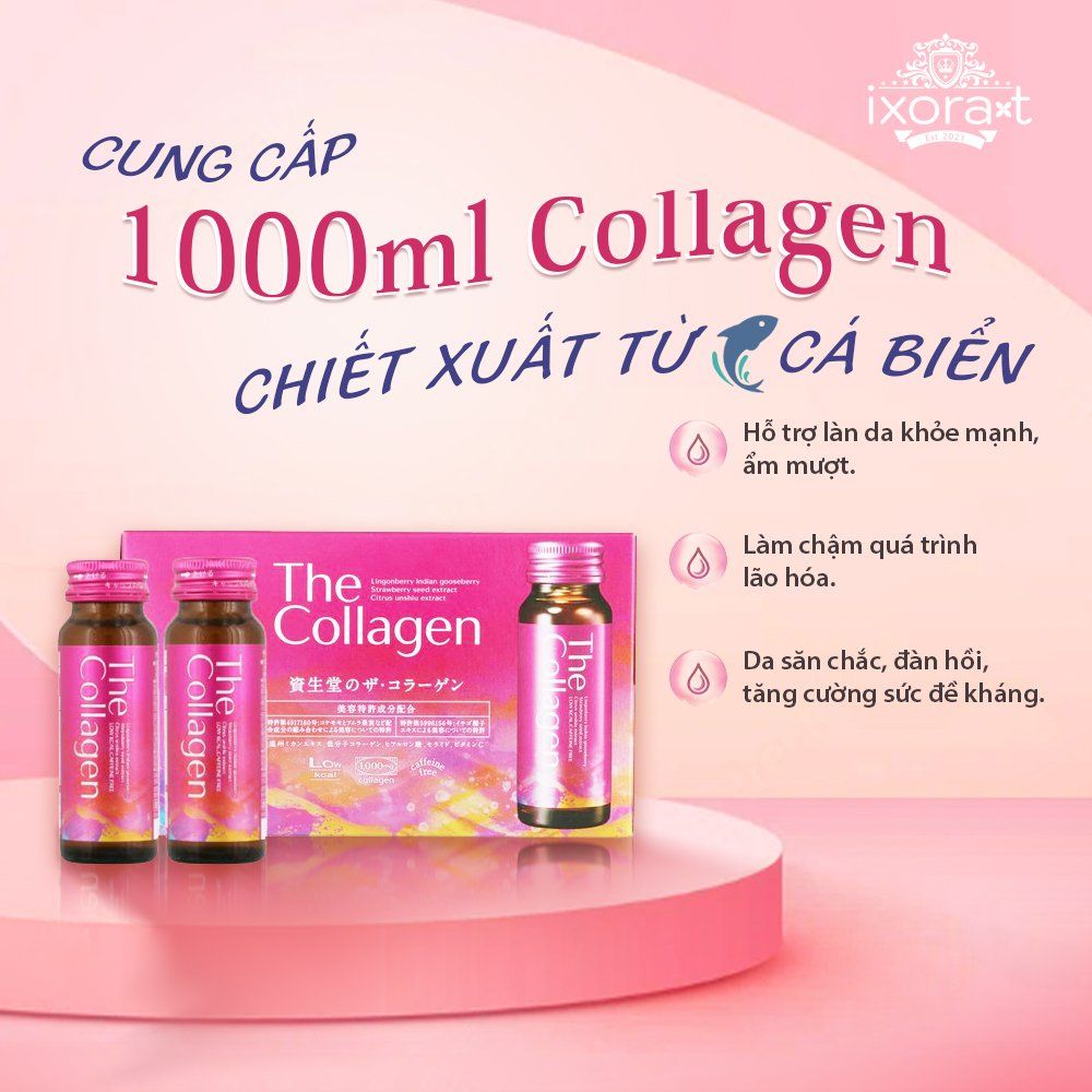 Công dụng của The Collagen Shiseido Nhật dạng nước mẫu mới