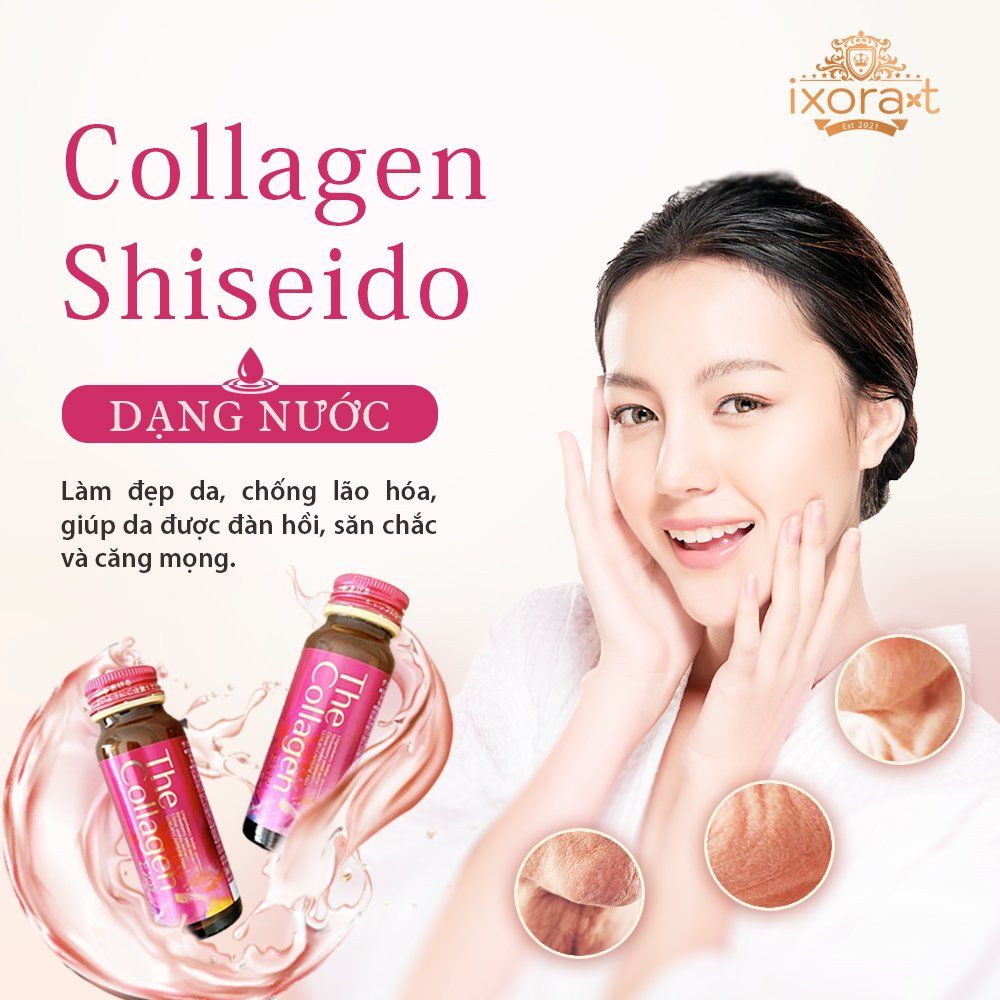 Công dụng của The Collagen Shiseido Nhật dạng nước mẫu mới