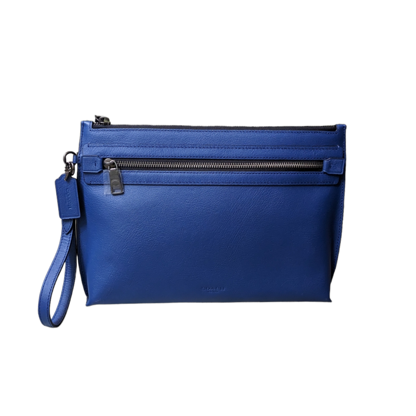 Coach 32175 Academy Pouch Pebbled Leather Blue 11.jpg