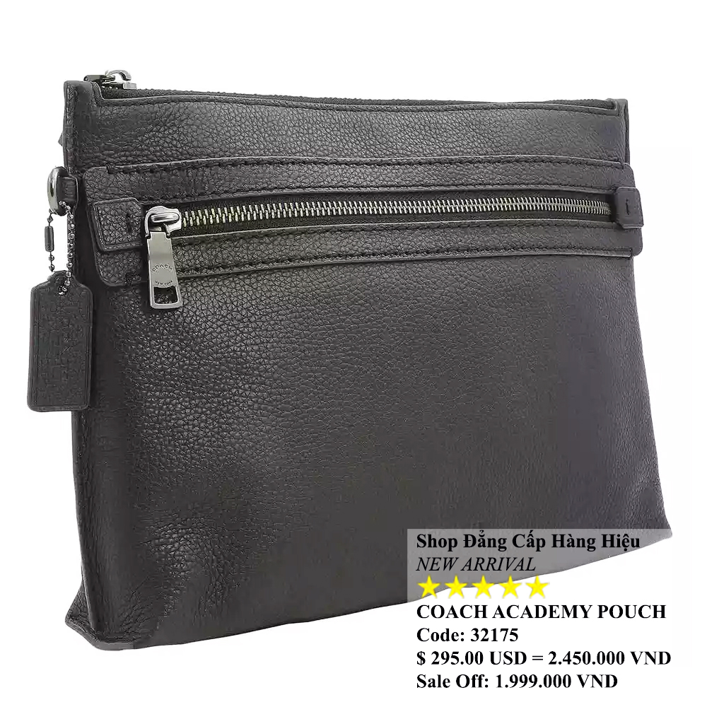 Coach 32175 Academy Pouch Pebbled Leather Black 11.jpg
