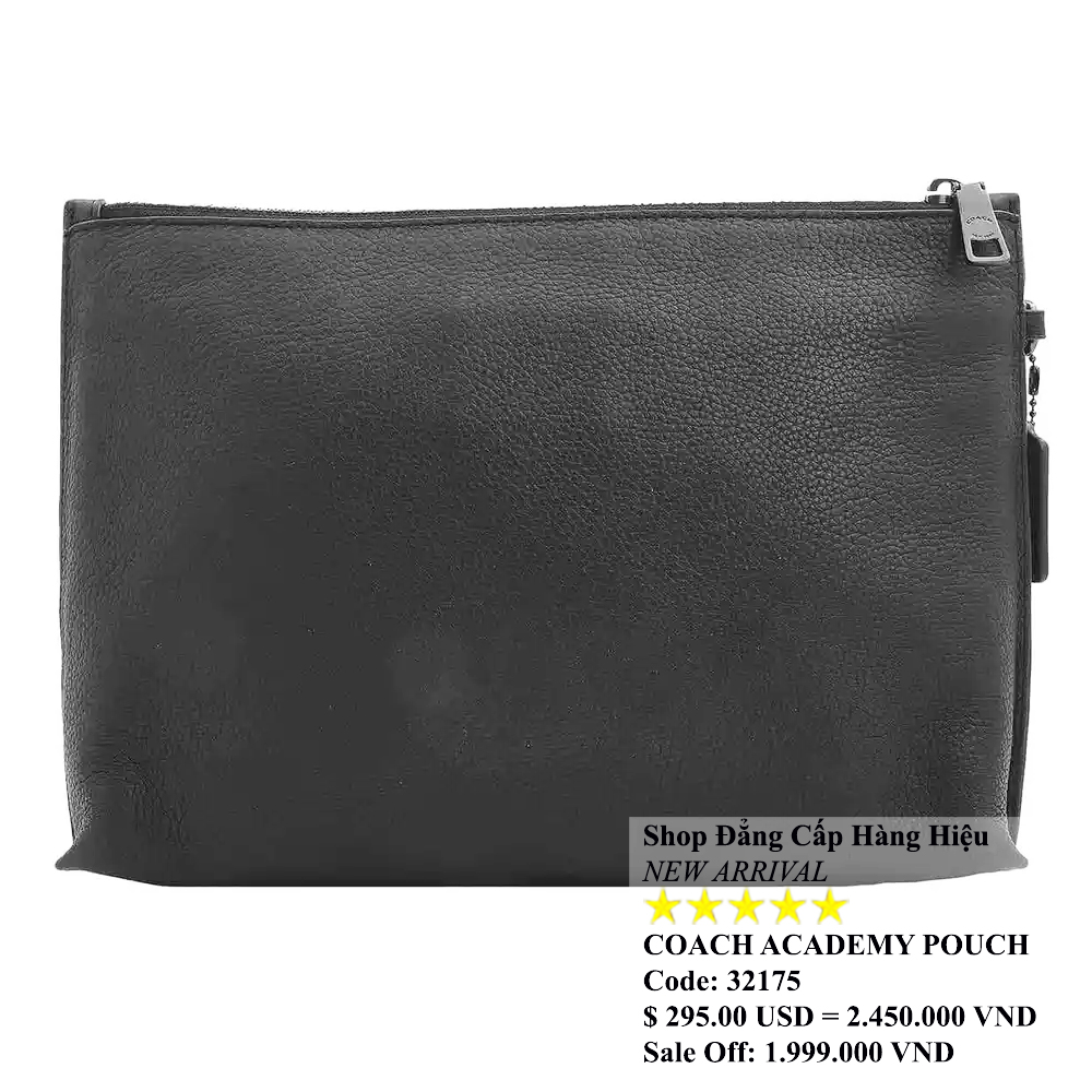 Coach 32175 Academy Pouch Pebbled Leather Black 11.jpg
